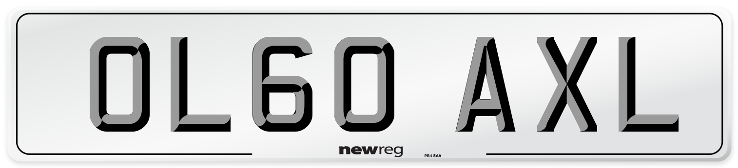 OL60 AXL Number Plate from New Reg